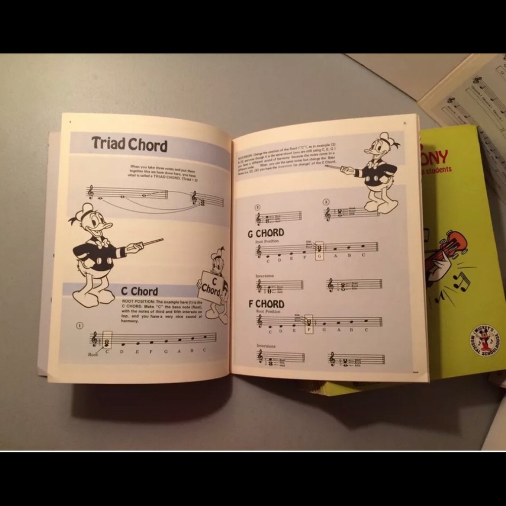 RARE Walt Disney Donald's Happy Harmony MUSIC BOOK - Picture 3 of 9